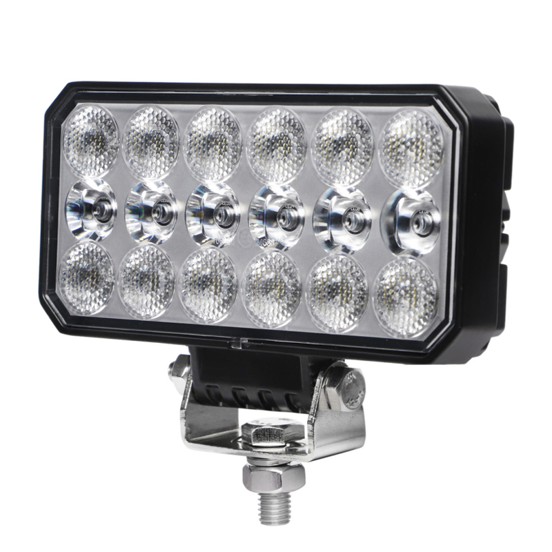 0605-66 Rectangle Auto Truck Offroad Led Work Light Low/High Beam 6.3″ 66W 9-32V Luminus 5800LM Flood Beam Three Rows