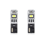 12-16V T10 BA9S Car Led Bulb 5.5W Signal Light Indicator Lamp Canbus Error Free Non-Polarity 5530 Chips White Amber Red Colors